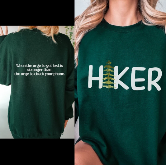 Hiker Sweatshirt - Frt/Bk Print