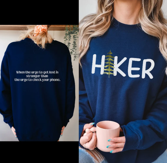 Hiker Sweatshirt - Frt/Bk Print