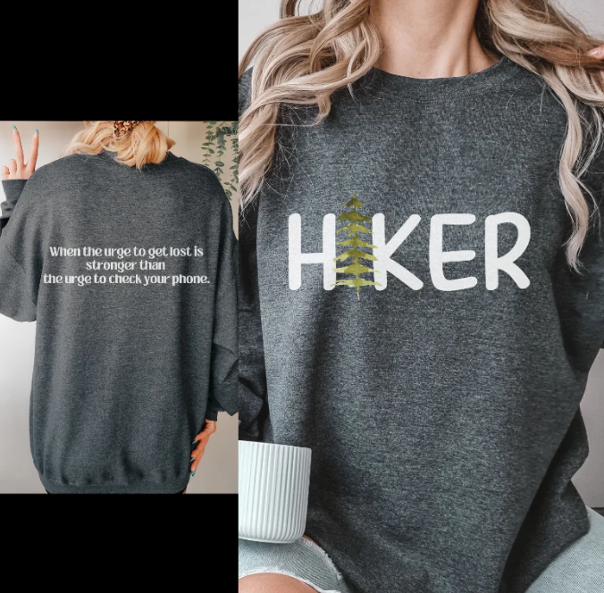 Hiker Sweatshirt - Frt/Bk Print