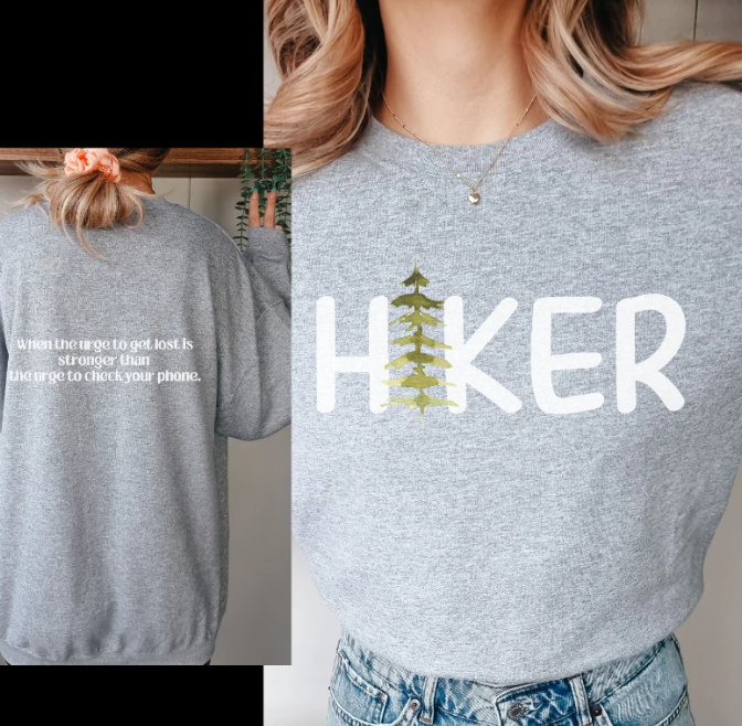 Hiker Sweatshirt - Frt/Bk Print